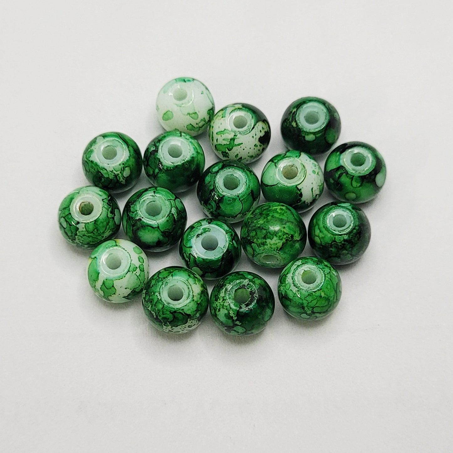 Marble Glass Beads 8mm