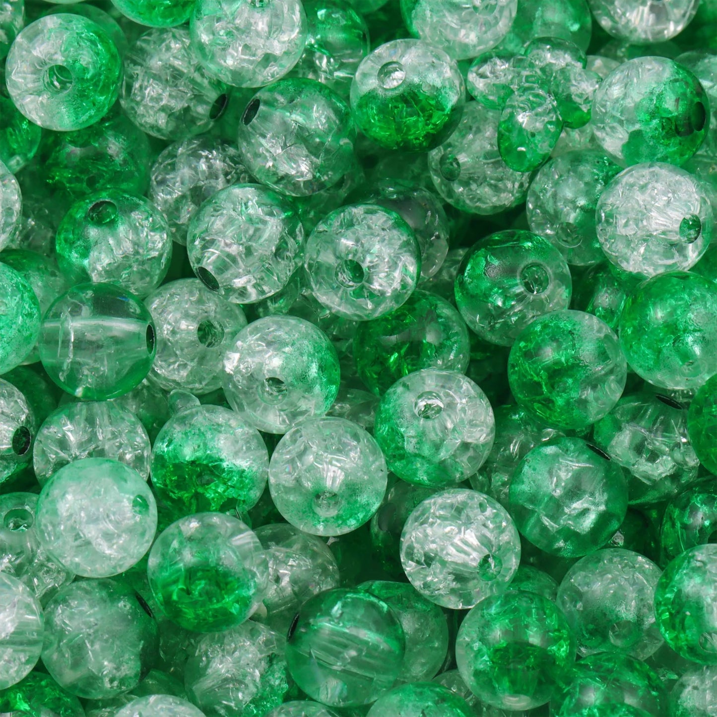 Crackle Crystal Glass Beads 8mm