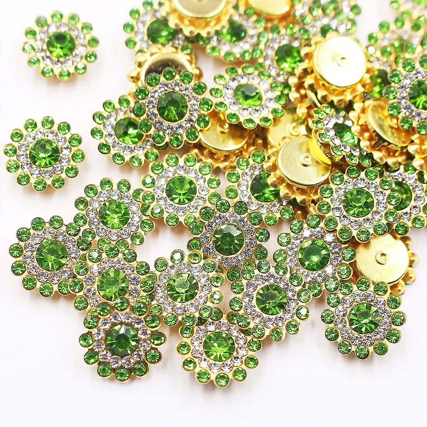 Zarkan Flower Buttons - AAA Quality - 14mm (20 pcs)