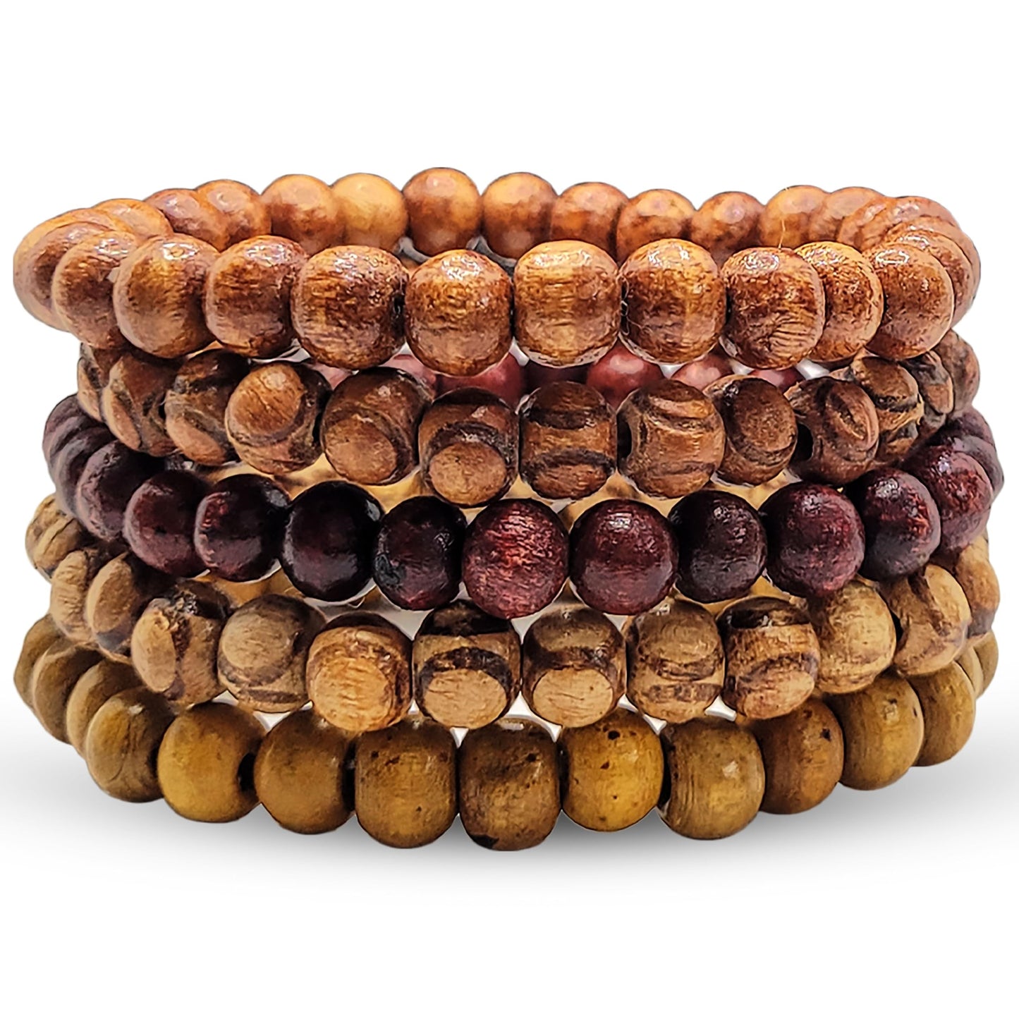 Wooden Boho Bracelet Set for Men - 1 Set