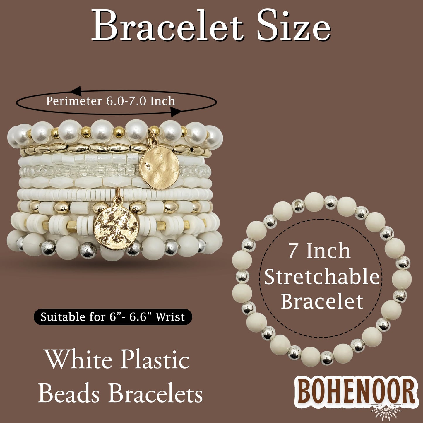 Bohemian Beads Bracelet Set for Women - 1 Set