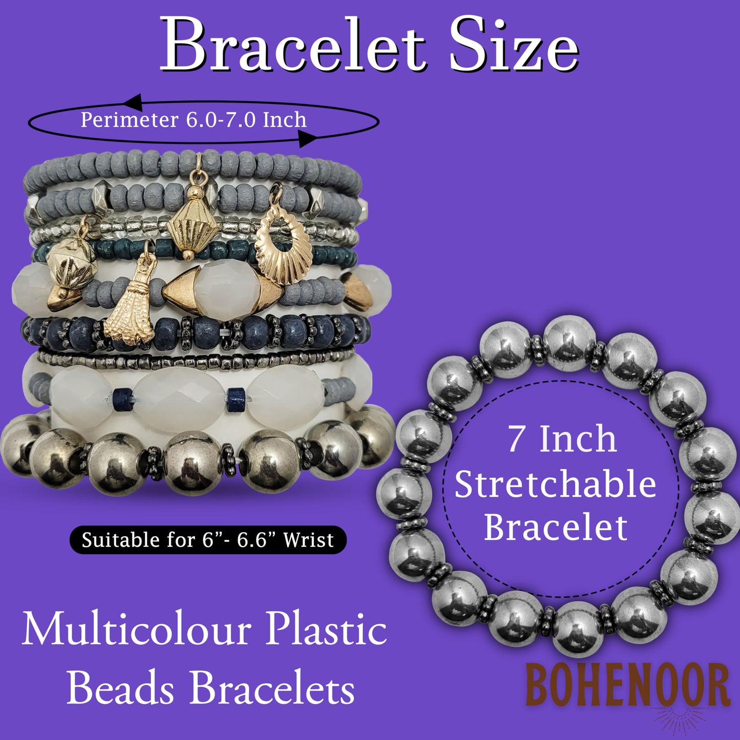 Bohemian Beads Bracelet Set for Women - 1 Set