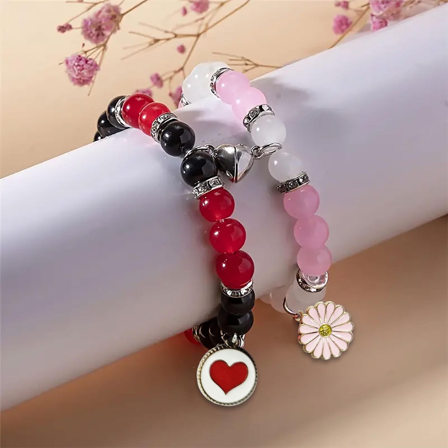 Magnetic Hearts Couples Bracelet