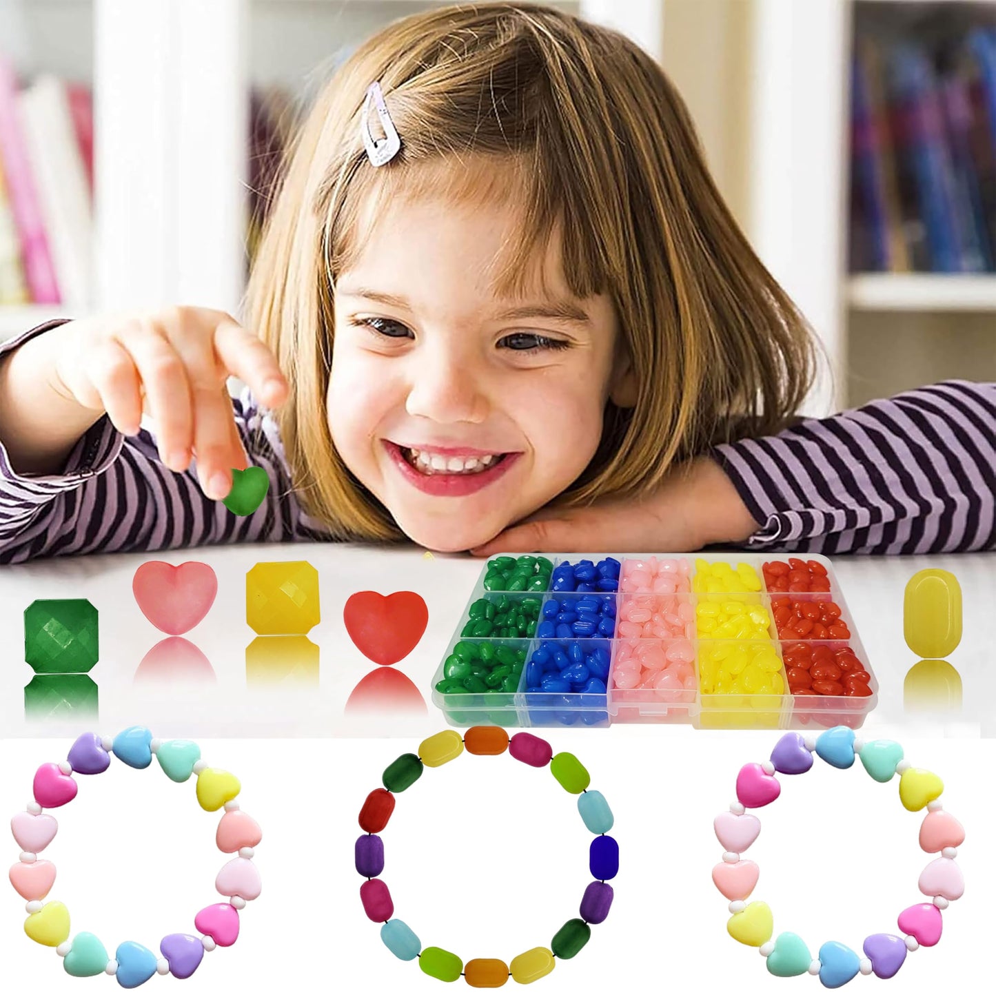 Mega Beads Combo Set for Crafts - 15 Different Shapes