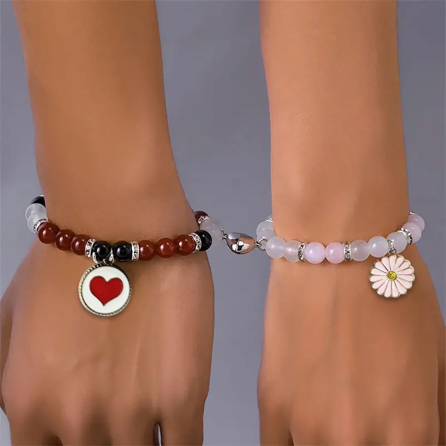 Magnetic Hearts Couples Bracelet