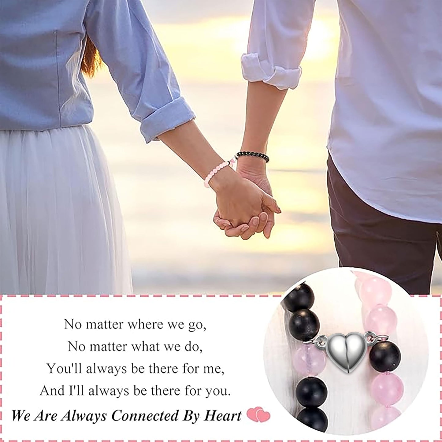 Magnetic Hearts Couples Bracelet