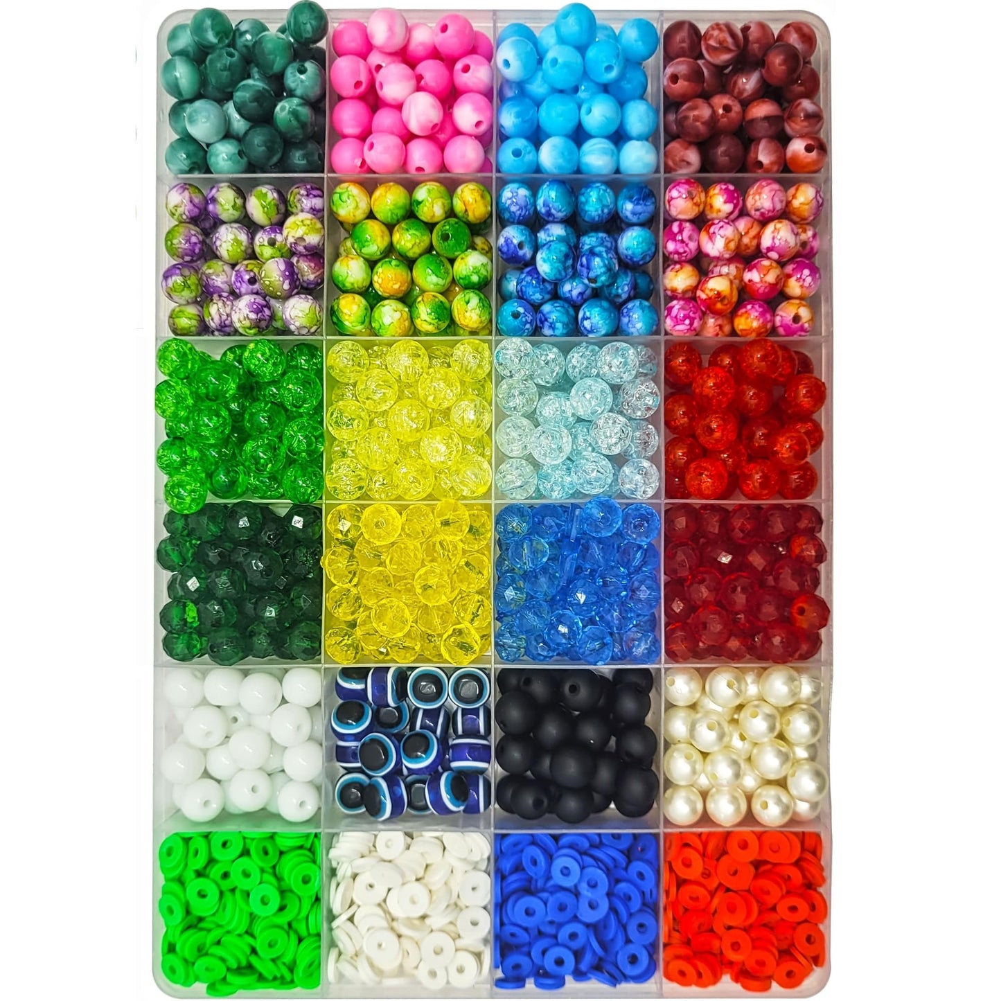 Mega Beads Combo Set for Crafts - Set of 24 Beads