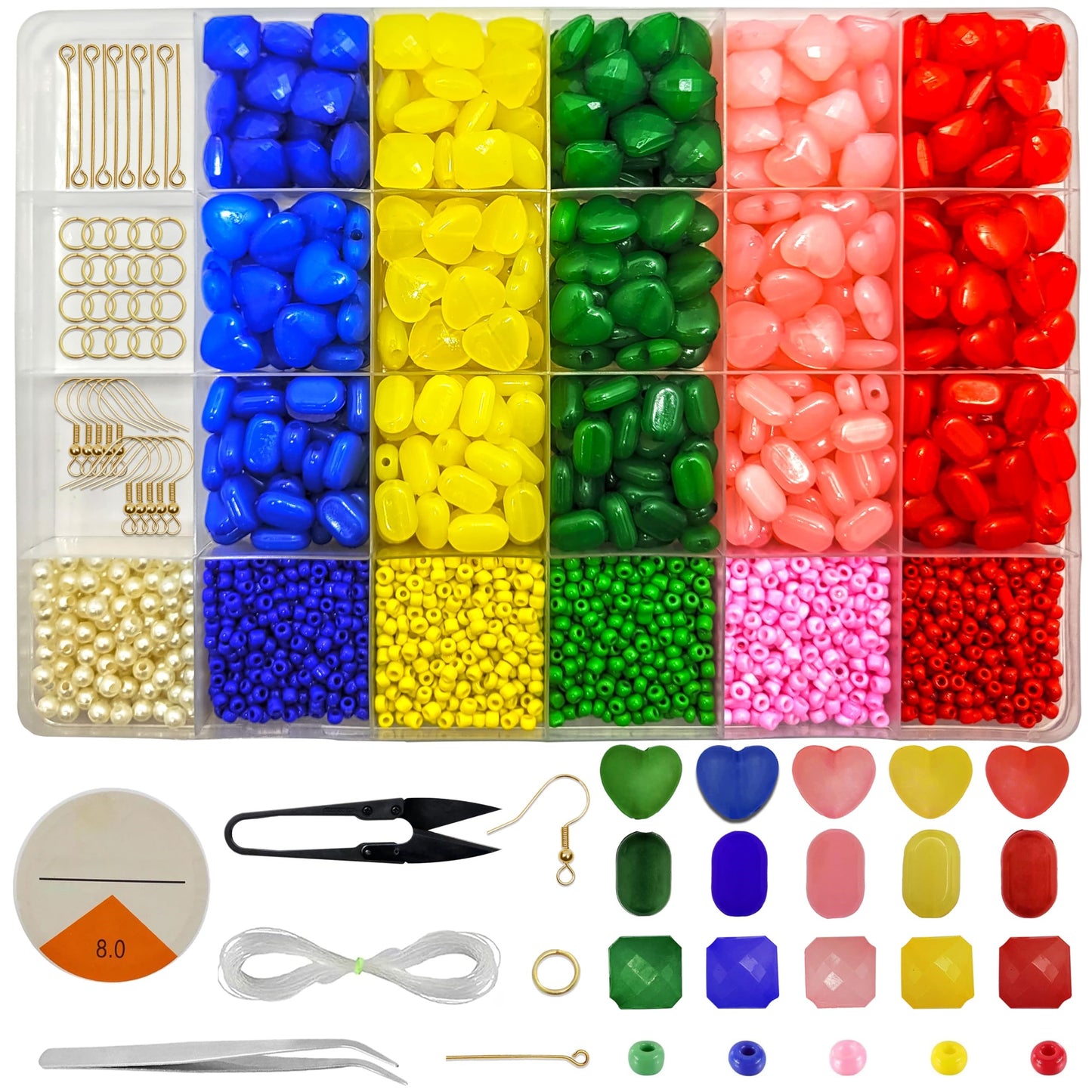 Mega Beads Combo Set for Crafts - 15 Different Shapes