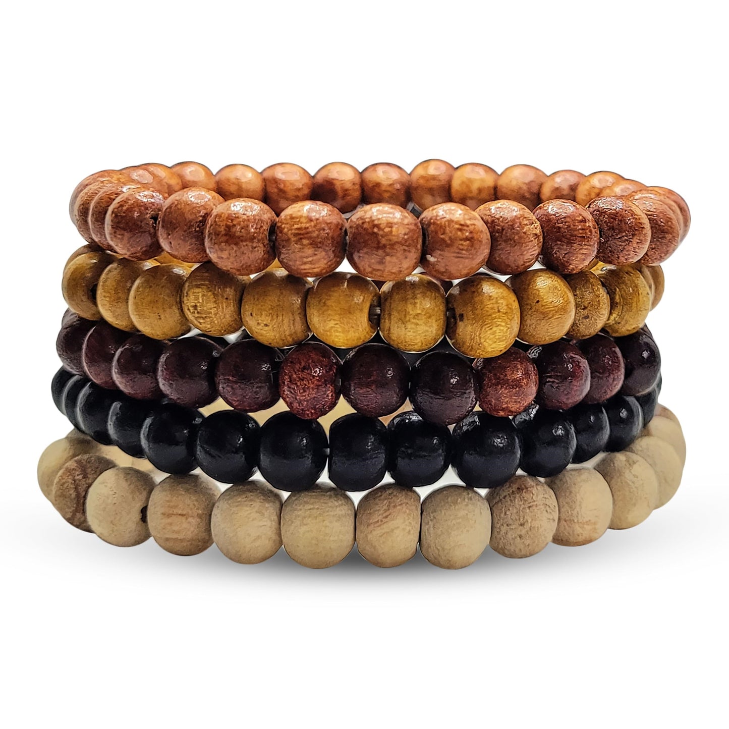 Wooden Boho Bracelet Set for Men - 1 Set