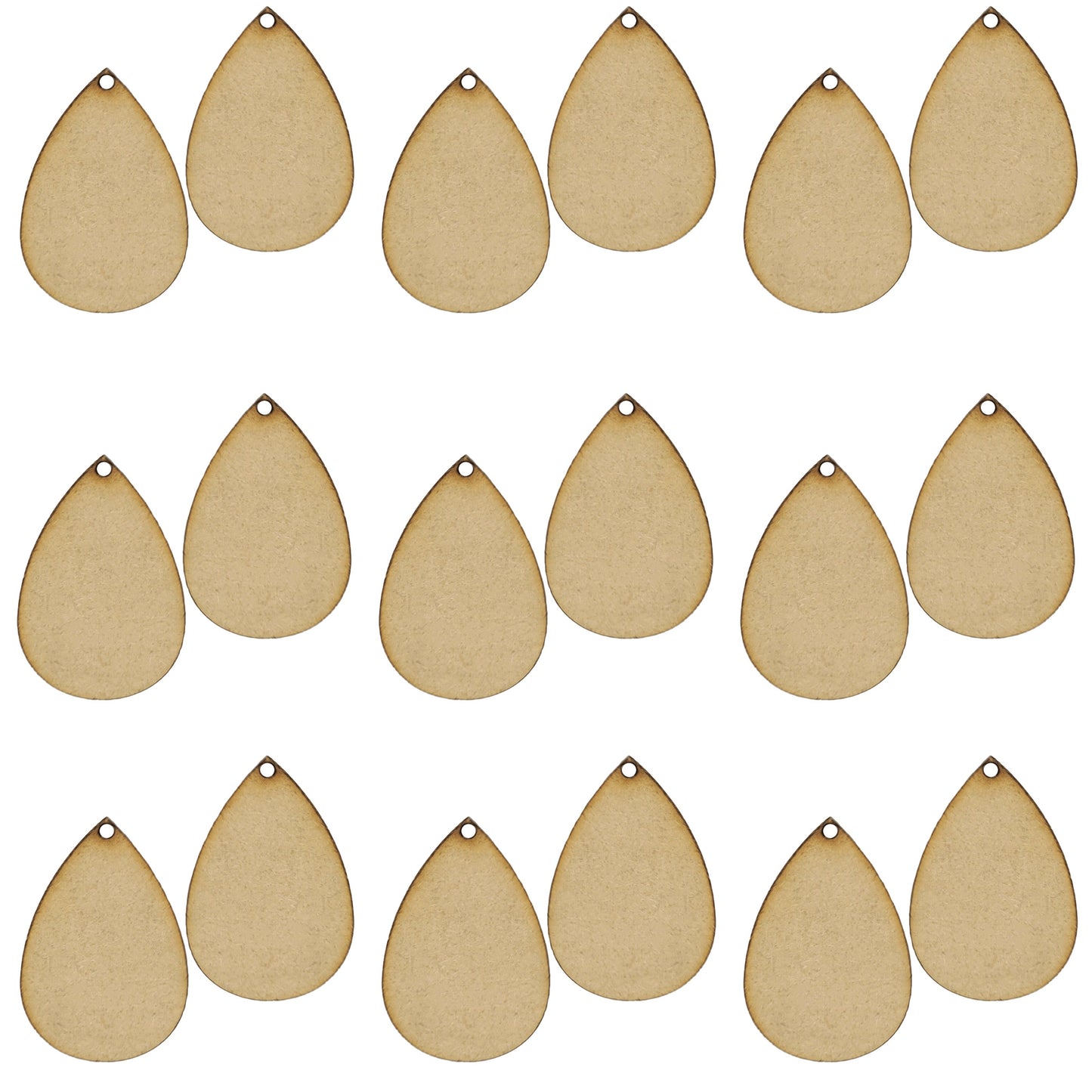 Pine Wood Earring Blanks for DIY Jewellery