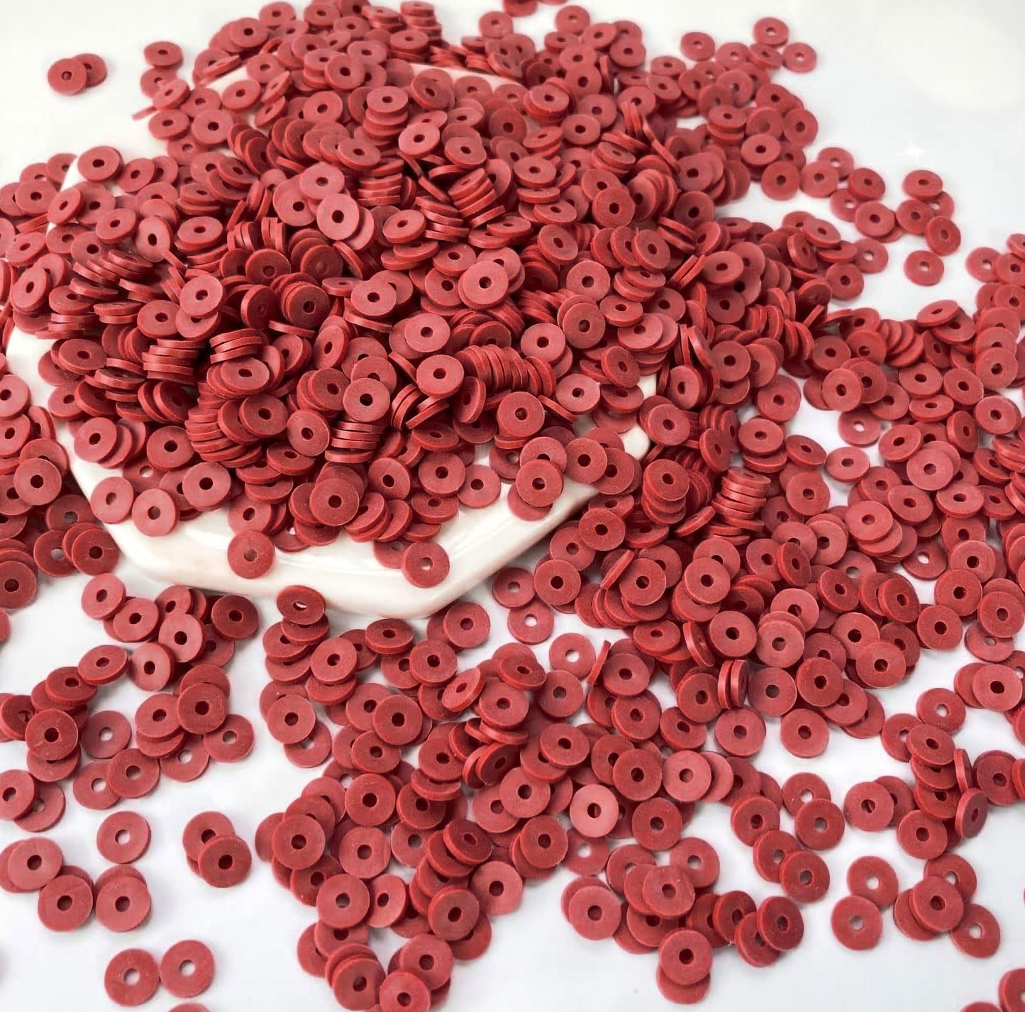 Multicolour Polymer Clay Disc Beads
