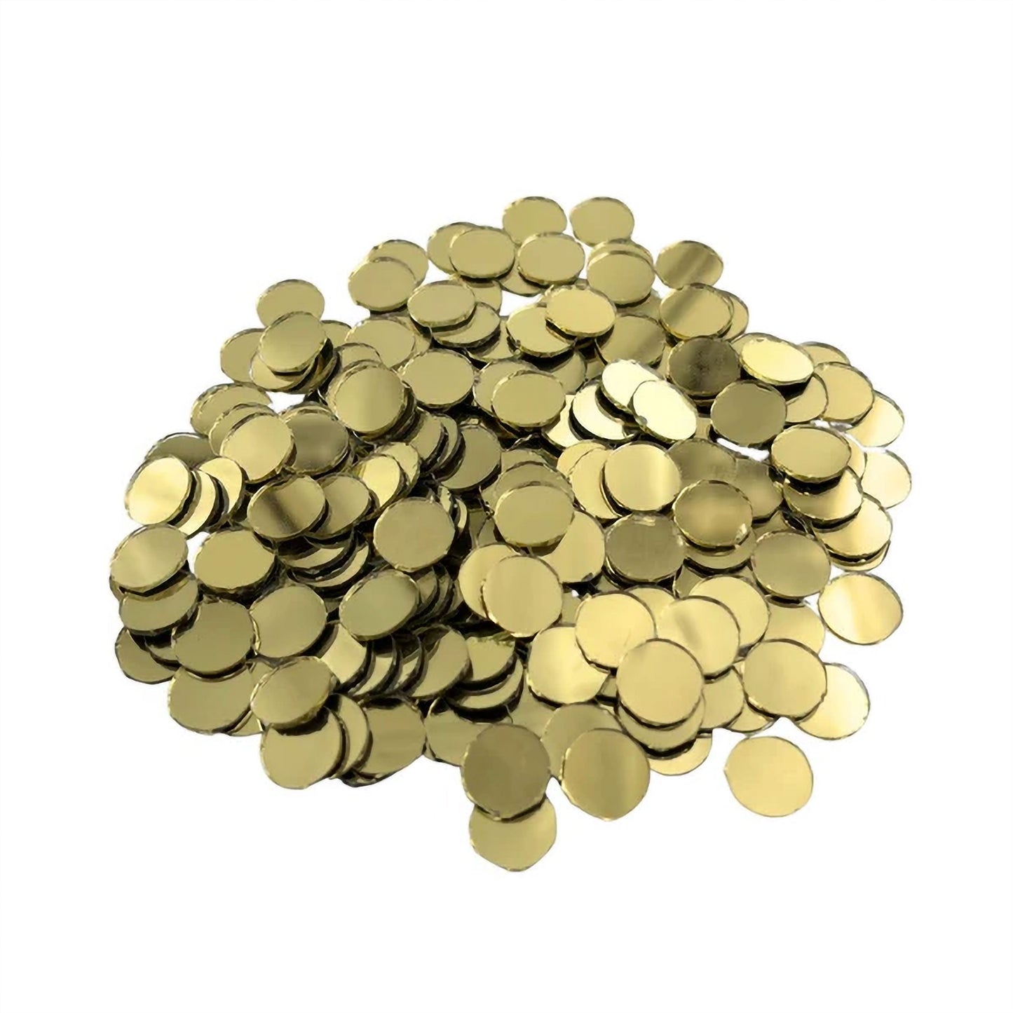 Gold Round Glass Pieces for Lippan Art & Crafts | 6mm 100g