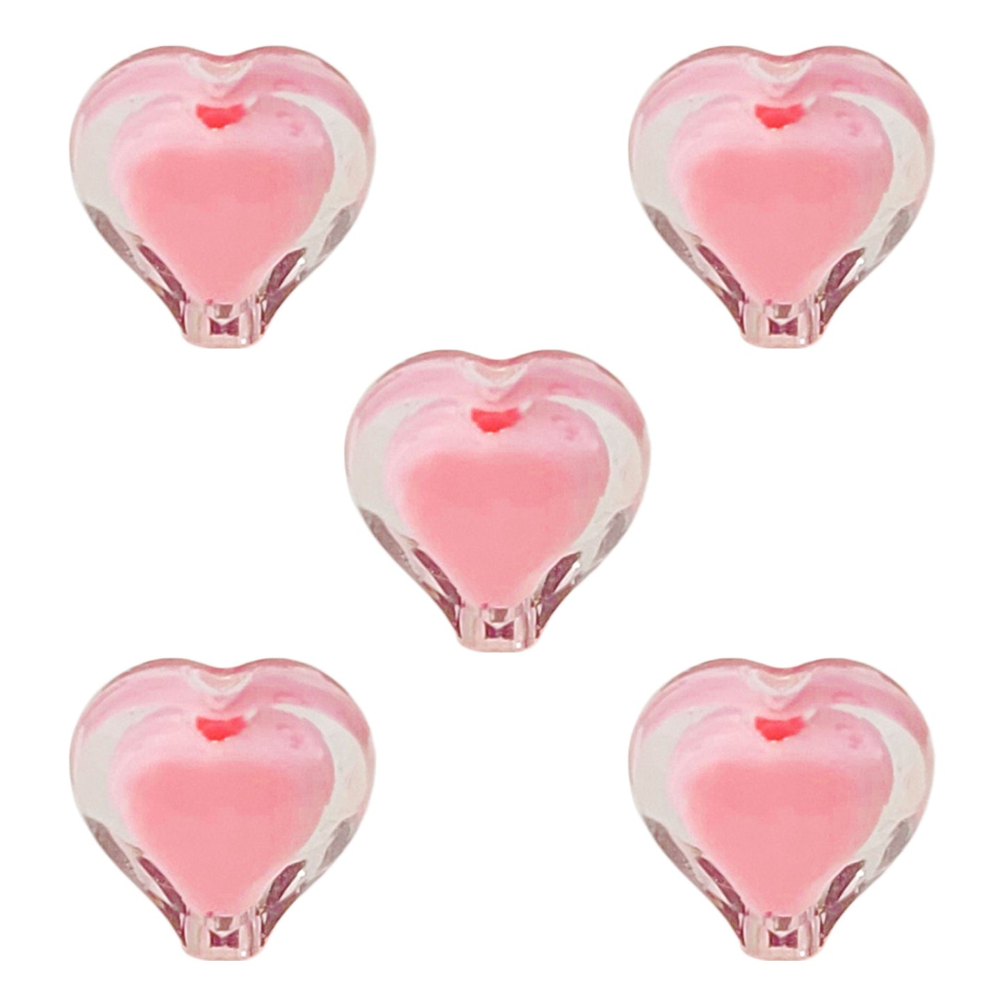 Inside Colour Pastel Heart Beads | 12g