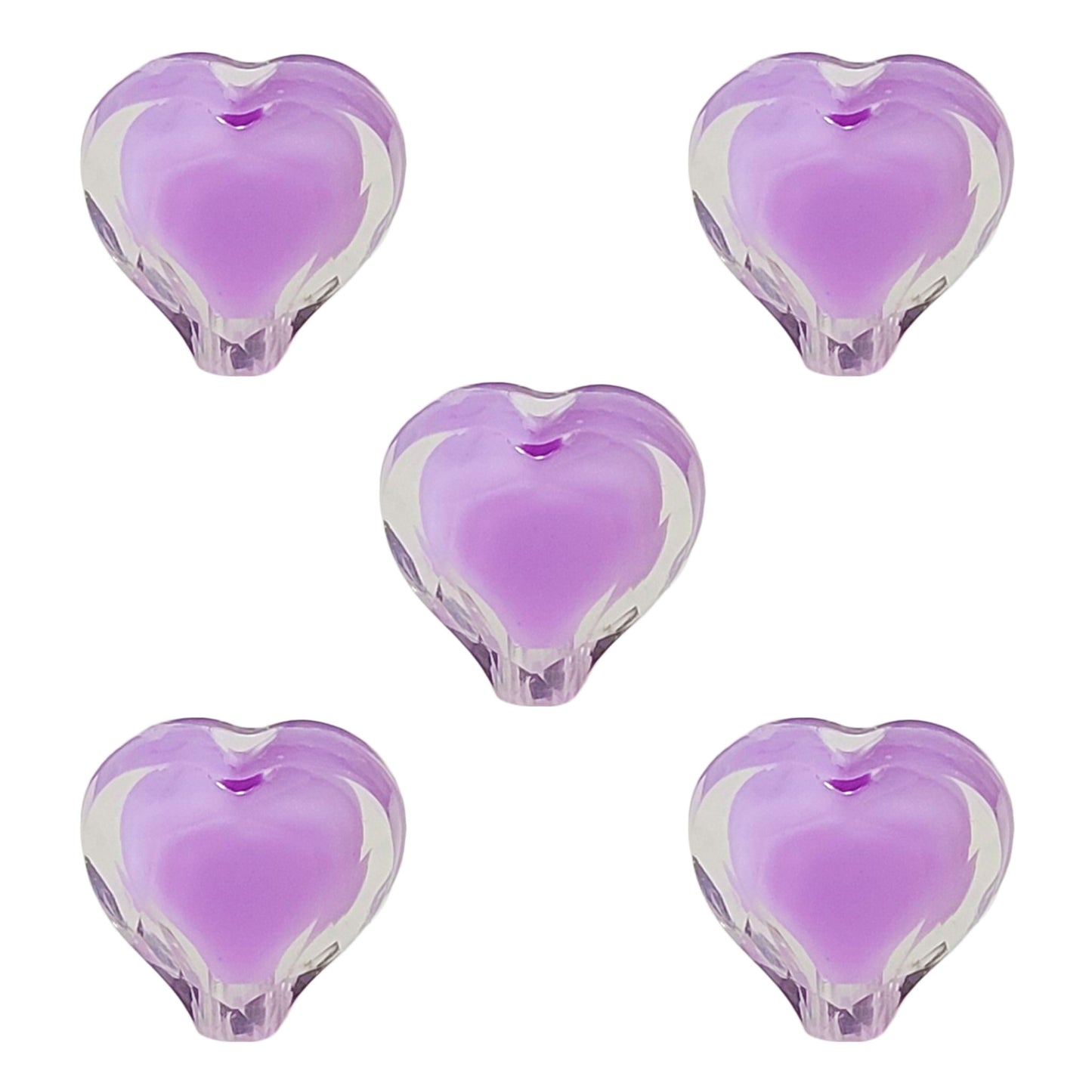 Inside Colour Pastel Heart Beads | 12g