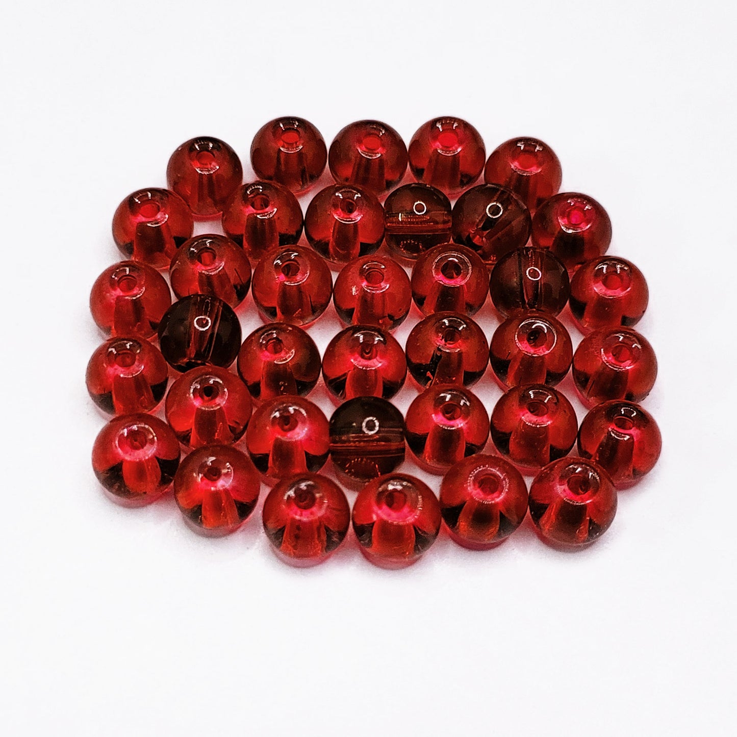 Transparent Glass Pearl Beads 6mm | 50 Pcs