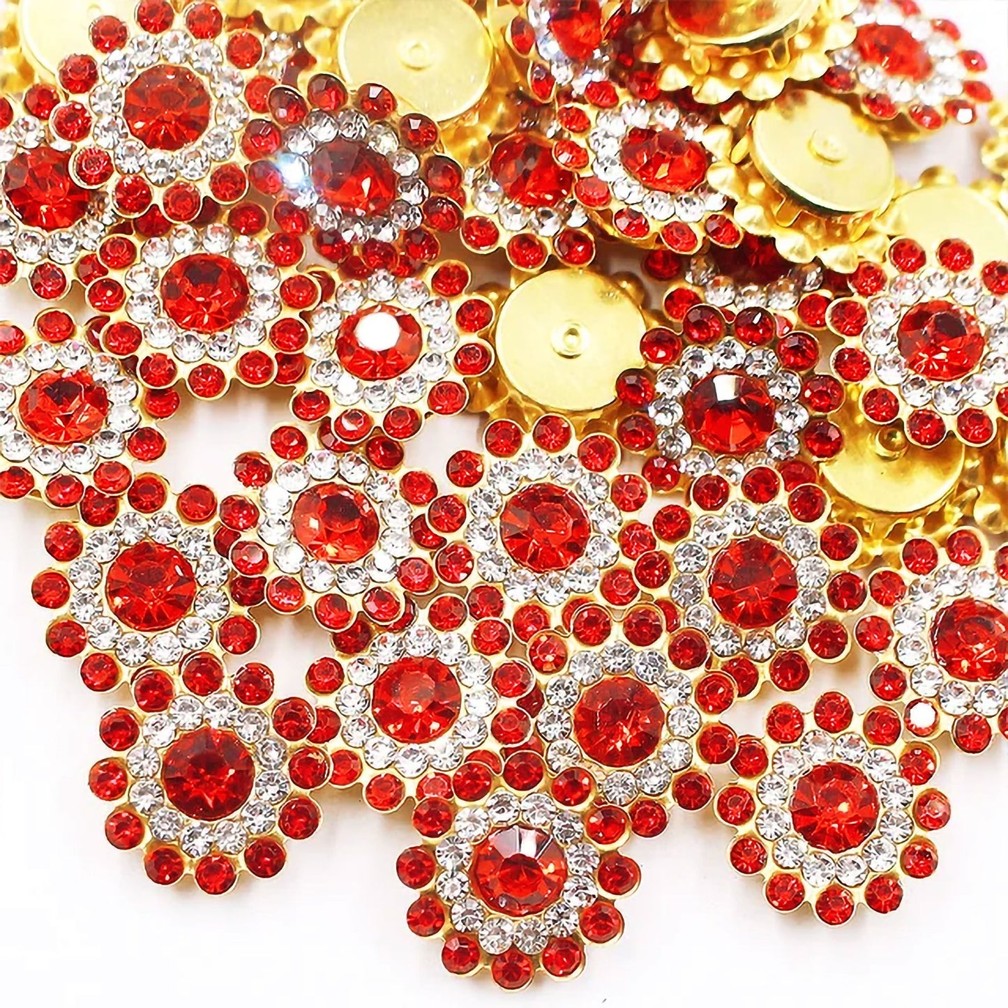 Zarkan Flower Buttons - AAA Quality - 14mm (20 pcs)