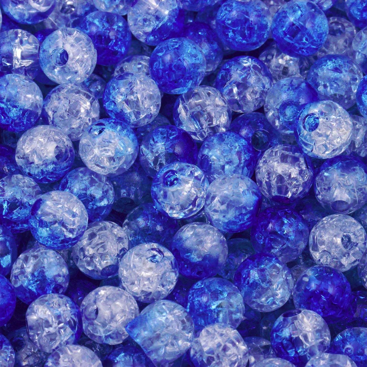 Crackle Crystal Glass Beads 8mm