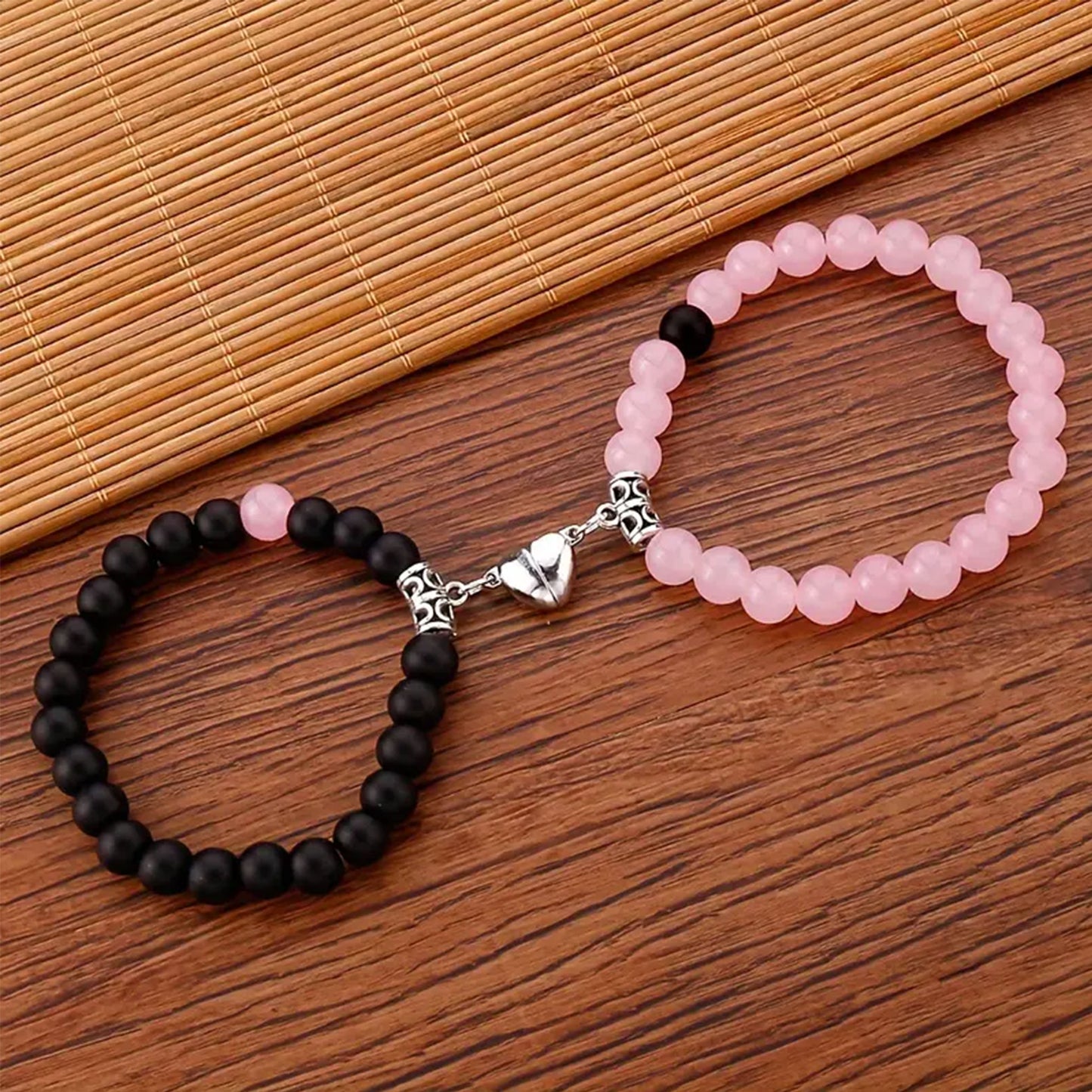 Magnetic Charm Beads for Couple Bracelets - 5 Pcs