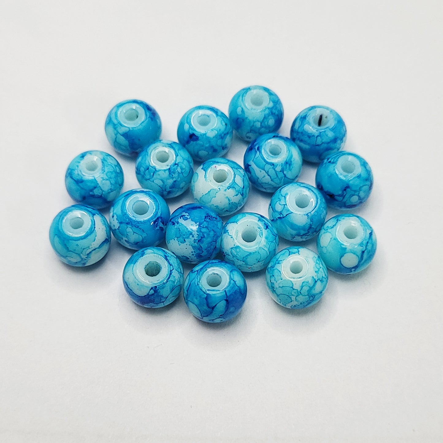 Marble Glass Beads 8mm