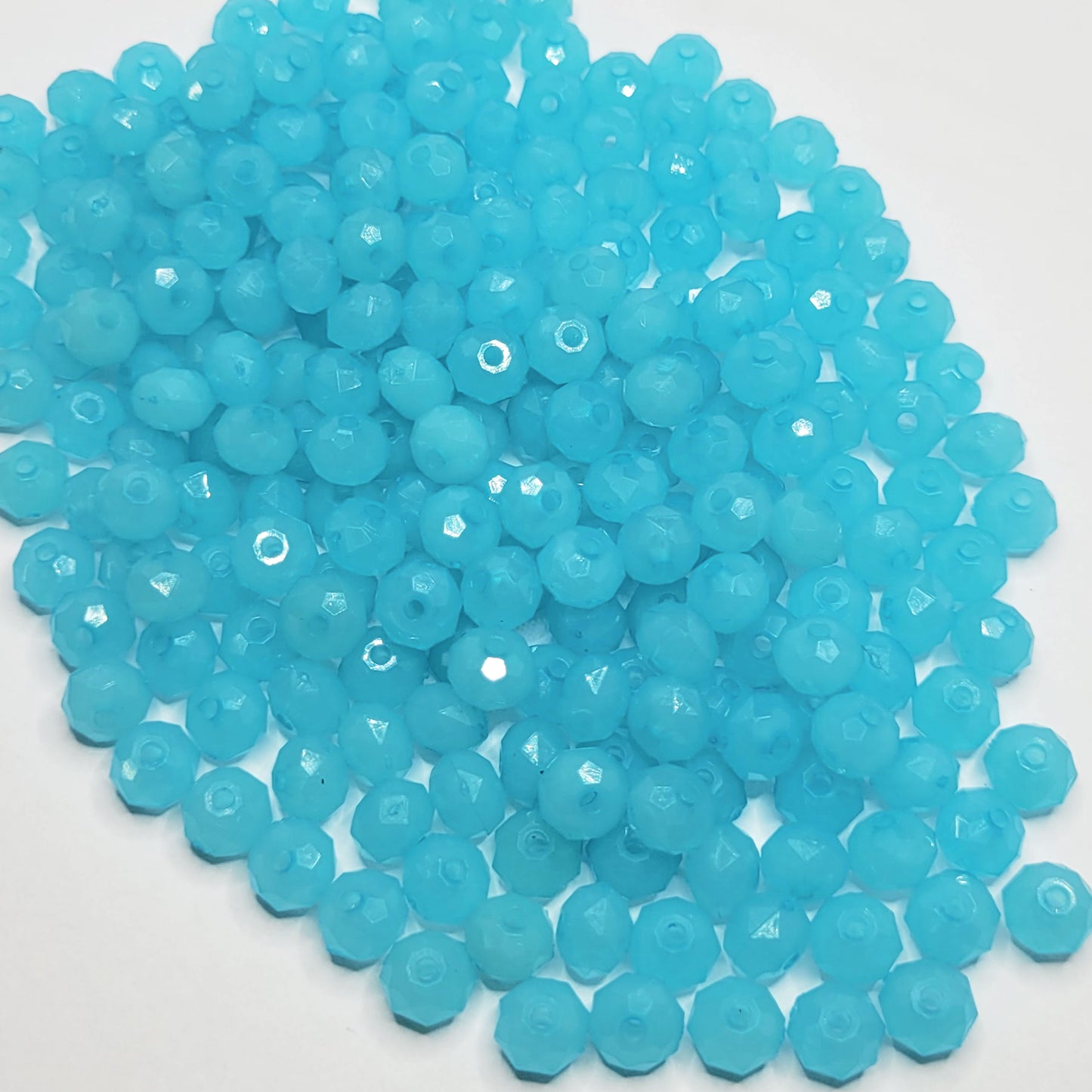 Tyre Opaque Acrylic Plastic Beads 8mm - 50 pcs