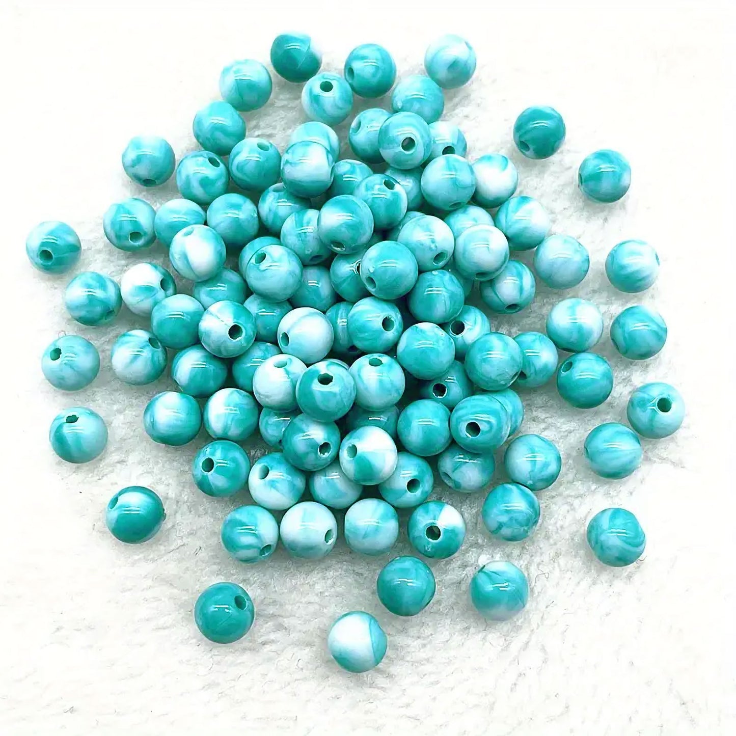 Dreamy Lucid Marble Acrylic Beads 8mm