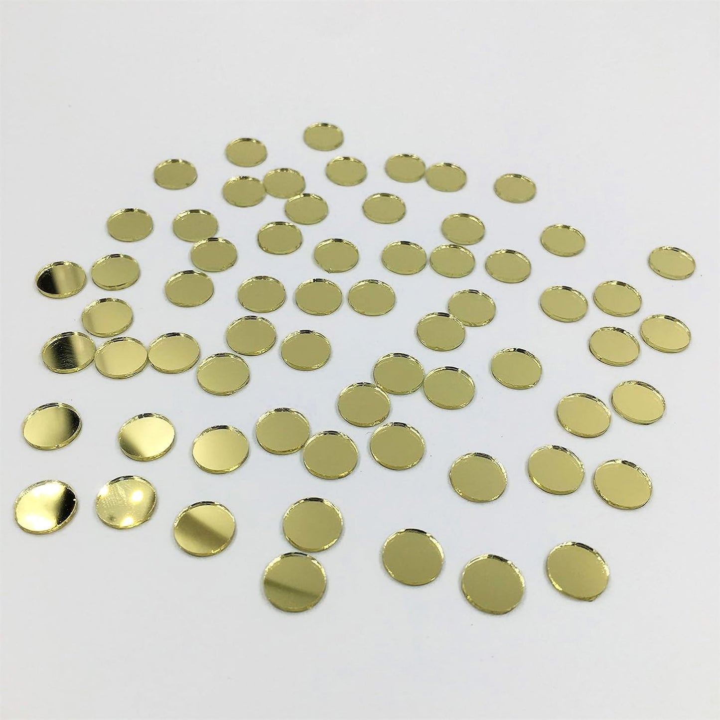 Gold Round Glass Pieces for Lippan Art & Crafts | 6mm 100g