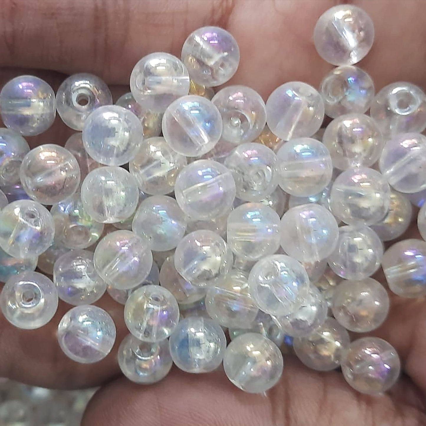 White Glass Beads