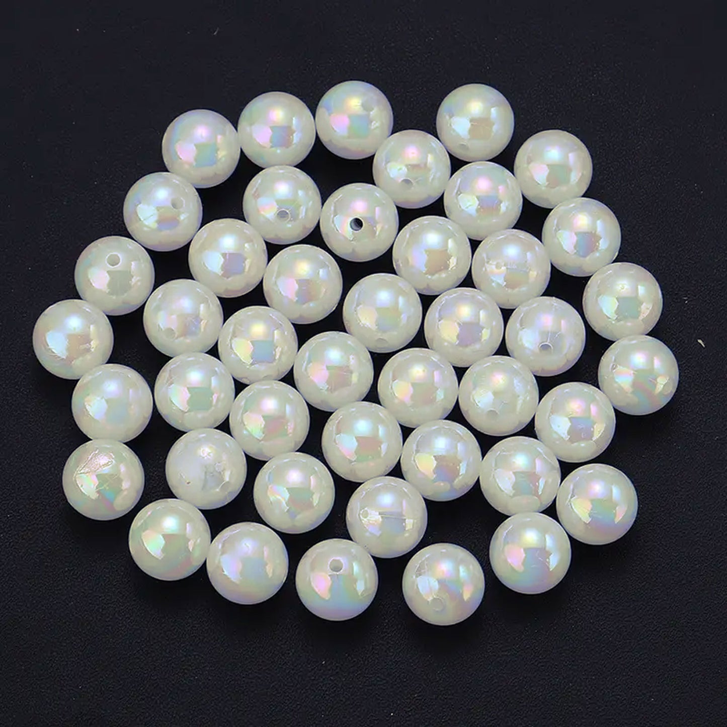 White Glass Beads