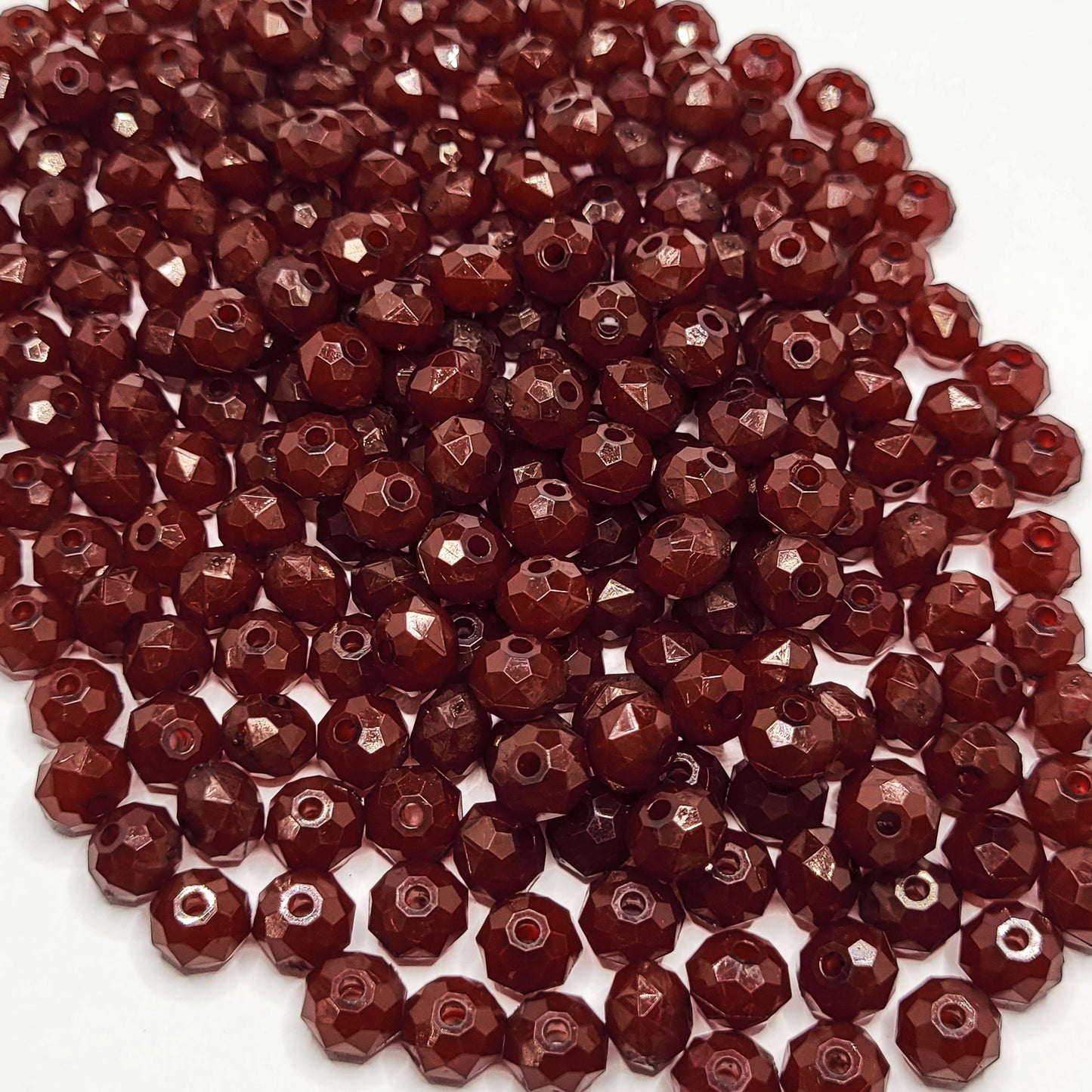 Tyre Opaque Acrylic Plastic Beads 8mm - 50 pcs