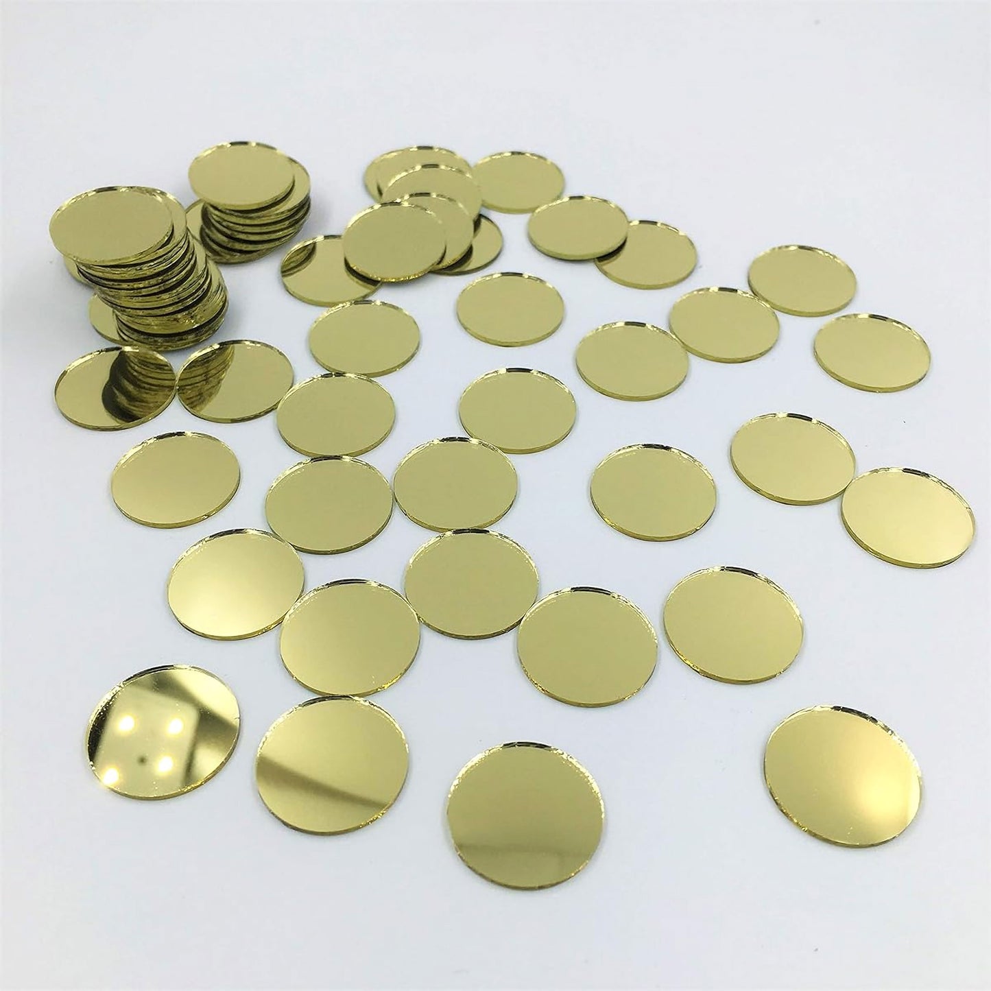 Gold Round Glass Pieces for Lippan Art & Crafts | 6mm 100g