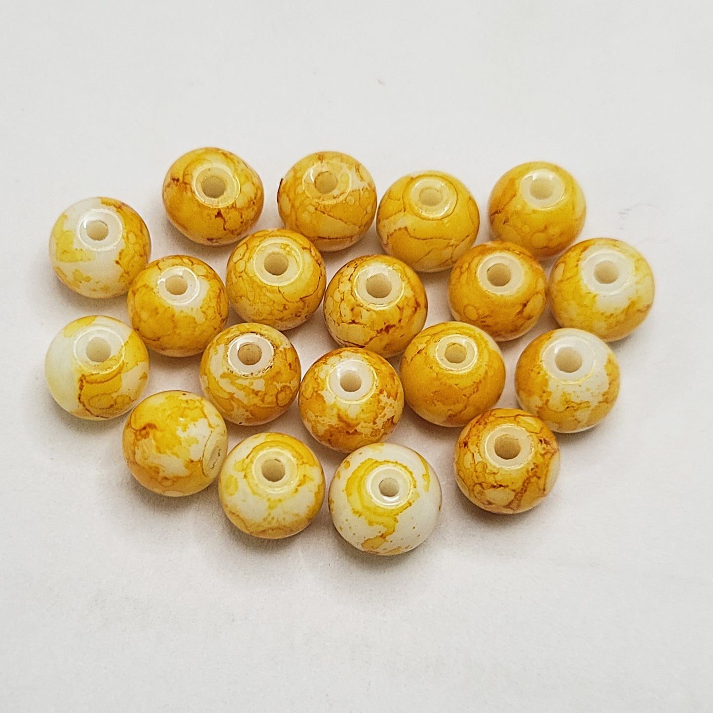 Marble Glass Beads 8mm