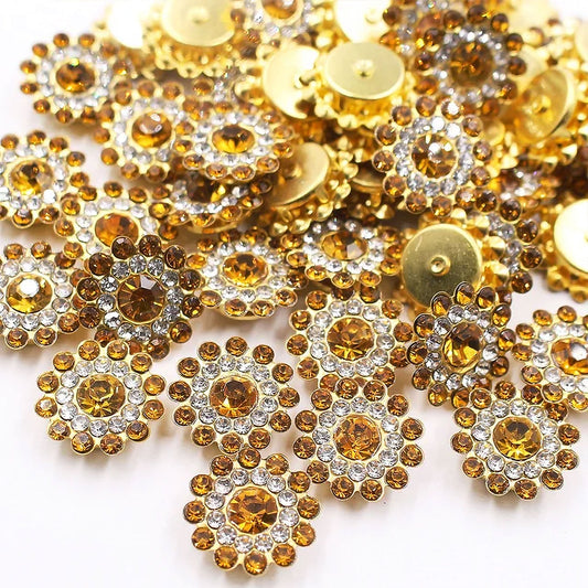 Zarkan Flower Buttons - AAA Quality - 14mm (20 pcs)